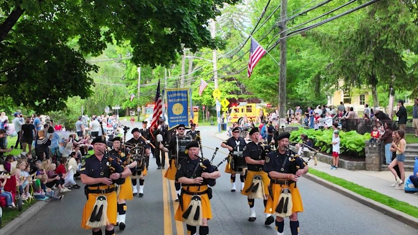 Video thumbnail for Hudson Valley first responders celebrated in Pleasantville's annual firefighters parade