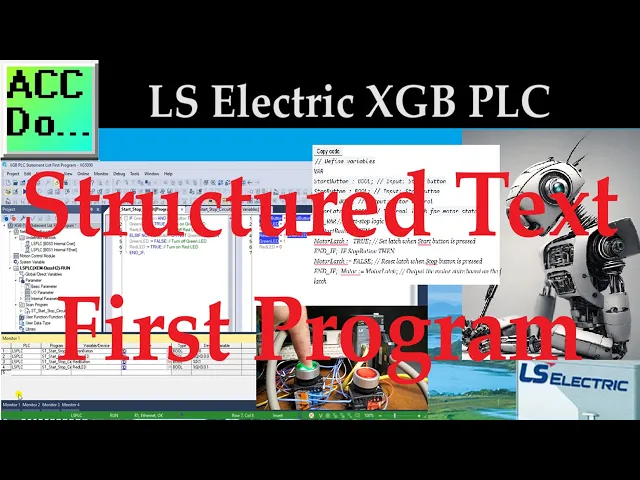 'Video thumbnail for XGB PLC Structured Text (ST) First Program'