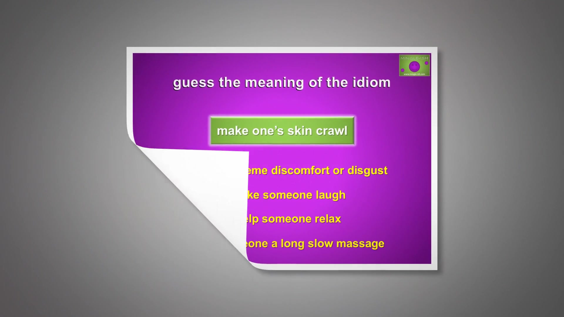 Video thumbnail for Skin Idioms Quiz: Guess the Meaning of the Idiom #1