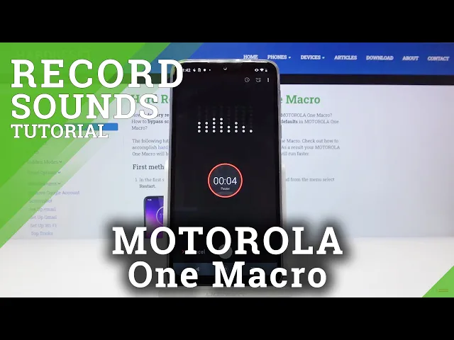 Video thumbnail for How to Record Sounds in MOTOROLA One Macro – Use Sound Recorder