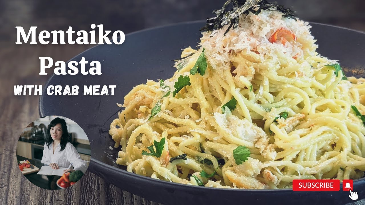 Video thumbnail for Mentaiko Pasta Recipe with Crab Meat| Easy Japanese Recipes| @mrs5cookbook