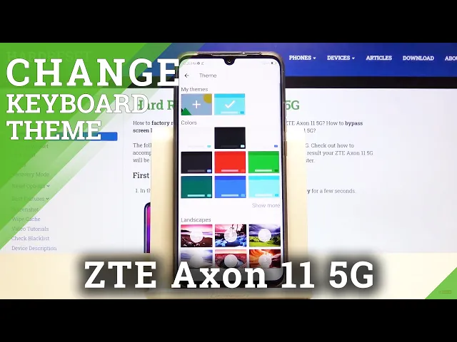 Video thumbnail for How to Change Keyboard Theme in ZTE Axon 11 5G - Picture as the Keyboard Theme