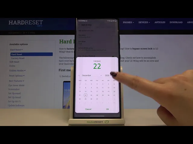 Video thumbnail for How to Change Date & Time on LG Wing – Time Zone