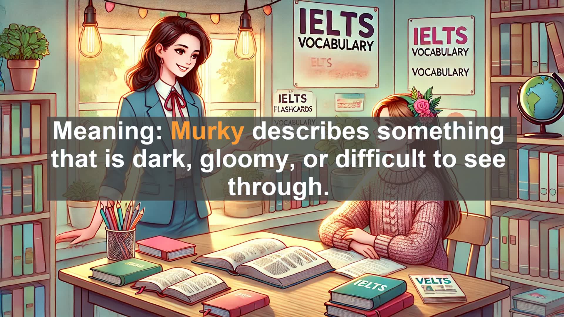 'Video thumbnail for 5000 Must Know IELTS 8.0 Vocabulary - Understanding 'Murky': From Foggy Waters to Unclear Situations'