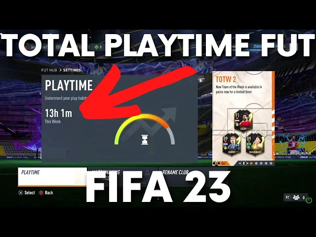 Video thumbnail for How to Check FUT Playtime in FIFA 23 - Total Playing Time in Ultimate Team FIFA 23