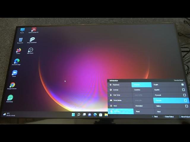 Video thumbnail for Xiaomi Dekstop Monitor Screen - How To Change Language