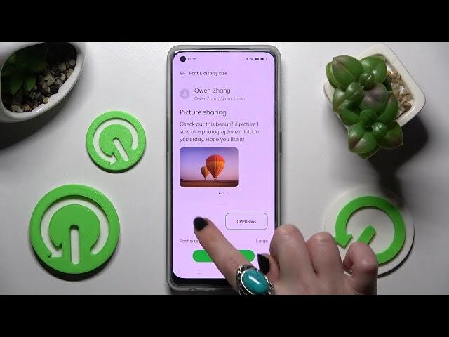 Video thumbnail for How to Change Font Style on OPPO Reno8 Lite - Enter Font Settings