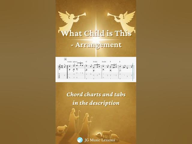Video thumbnail for What Child is This - chords and arrangement tabs 🎸