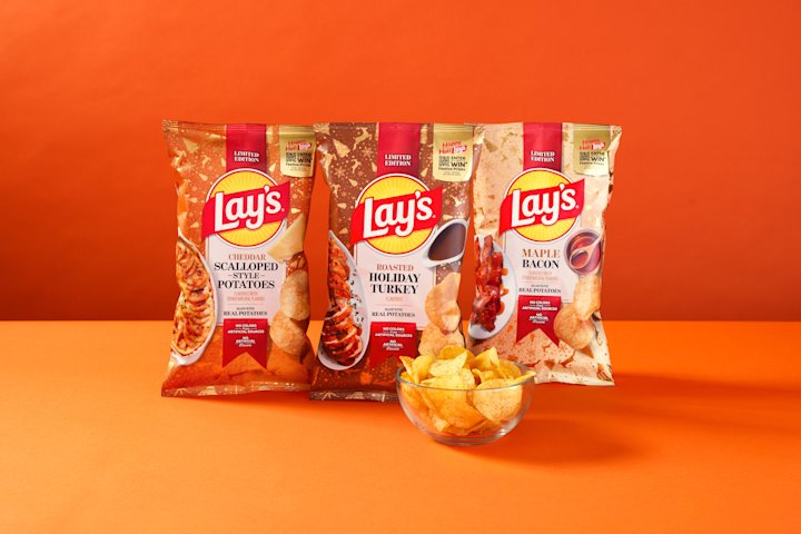 Video thumbnail for Lay's rolls out 5 holiday-inspired potato chip flavors, including turkey and chocolate