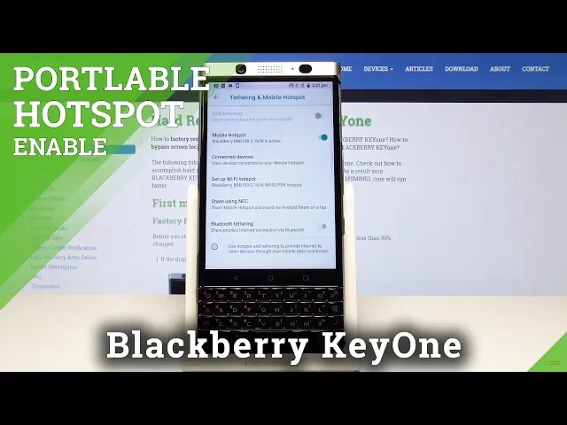 Video thumbnail for How to Enable Portable Hotspot in BLACKBERRY KeyOne – Network Access Point
