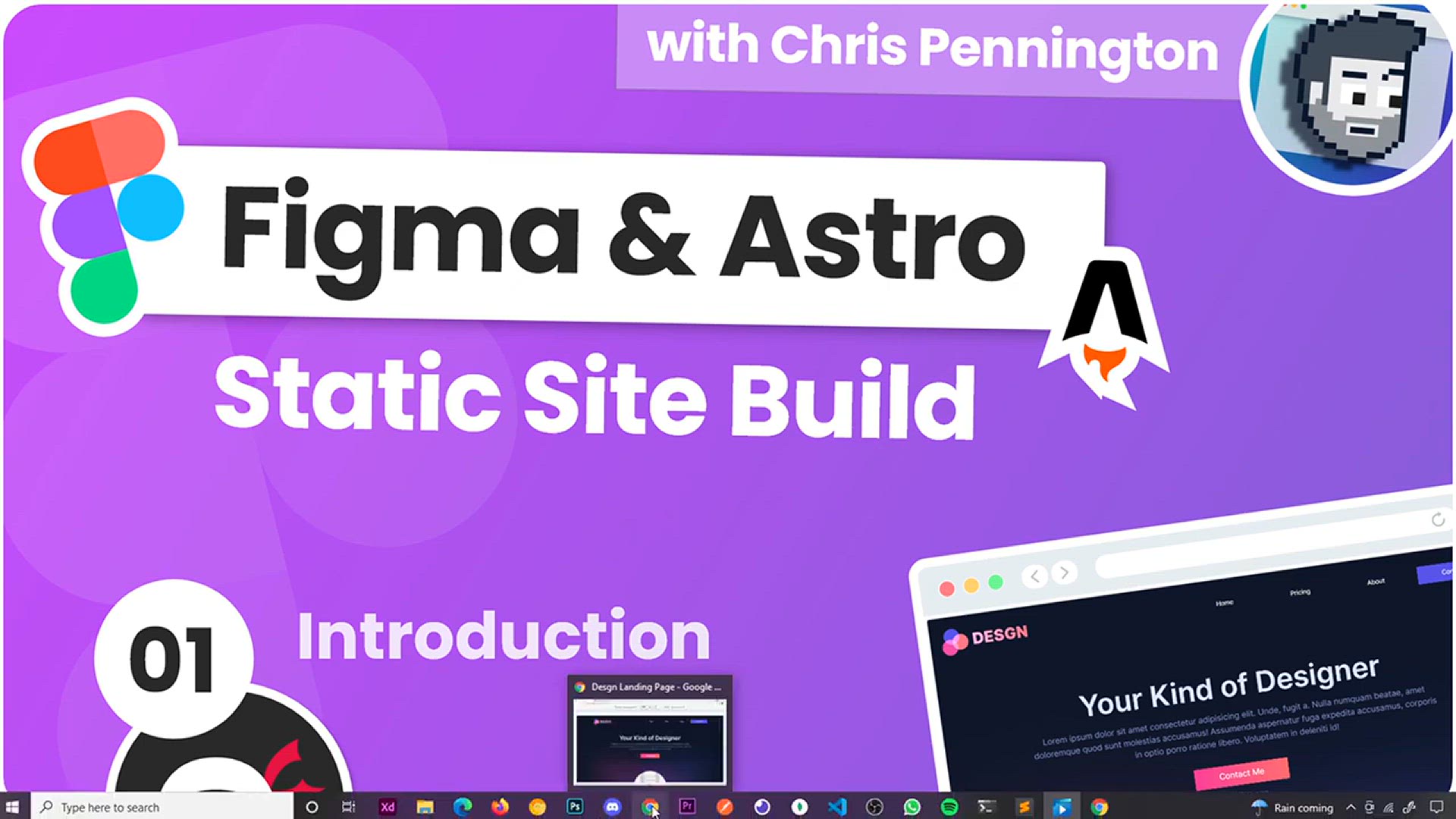 'Video thumbnail for Build a Static Site with Figma & Astro #1 - Introduction'