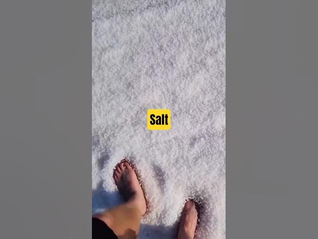 On the coast of the Dead Sea, under your feet there is not sand at all, but salt crystals.. #salt