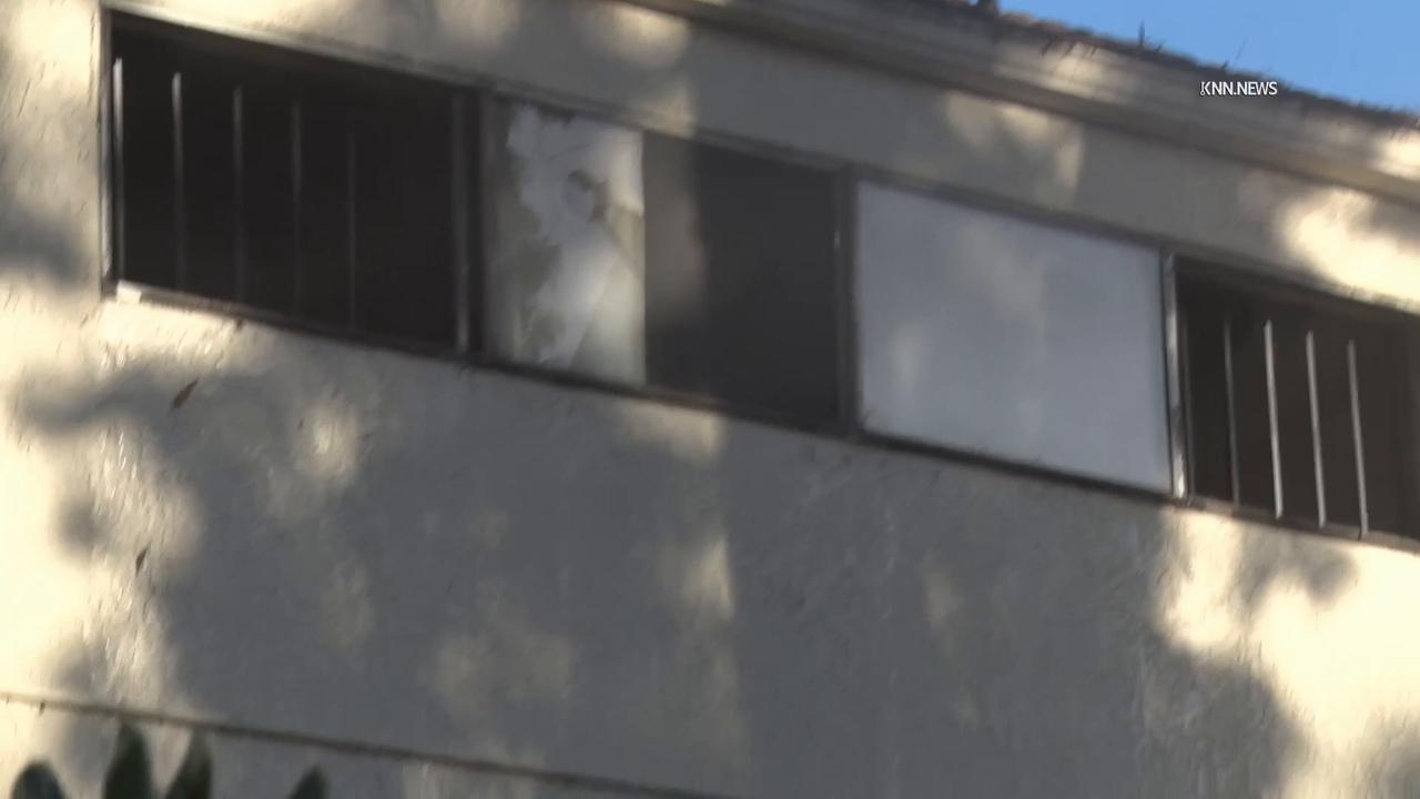 Video thumbnail for US, Los Angeles: Santa Clarita Abandoned Building Burns Again After 2023 Fire Part 1.
