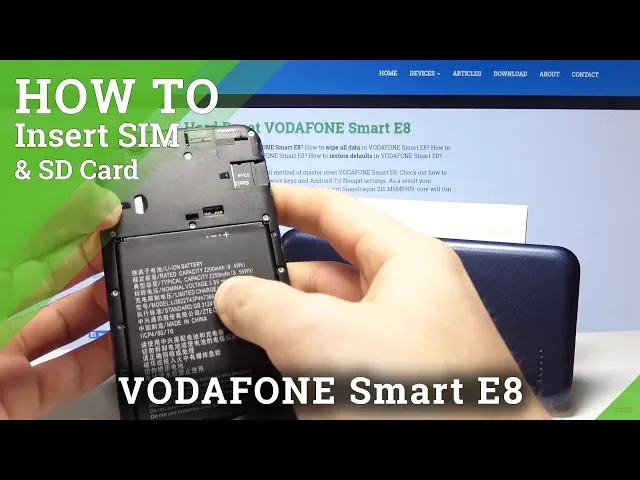 Video thumbnail for How to Insert SIM & SD Card in VODAFONE Smart E8 - SIM Installation