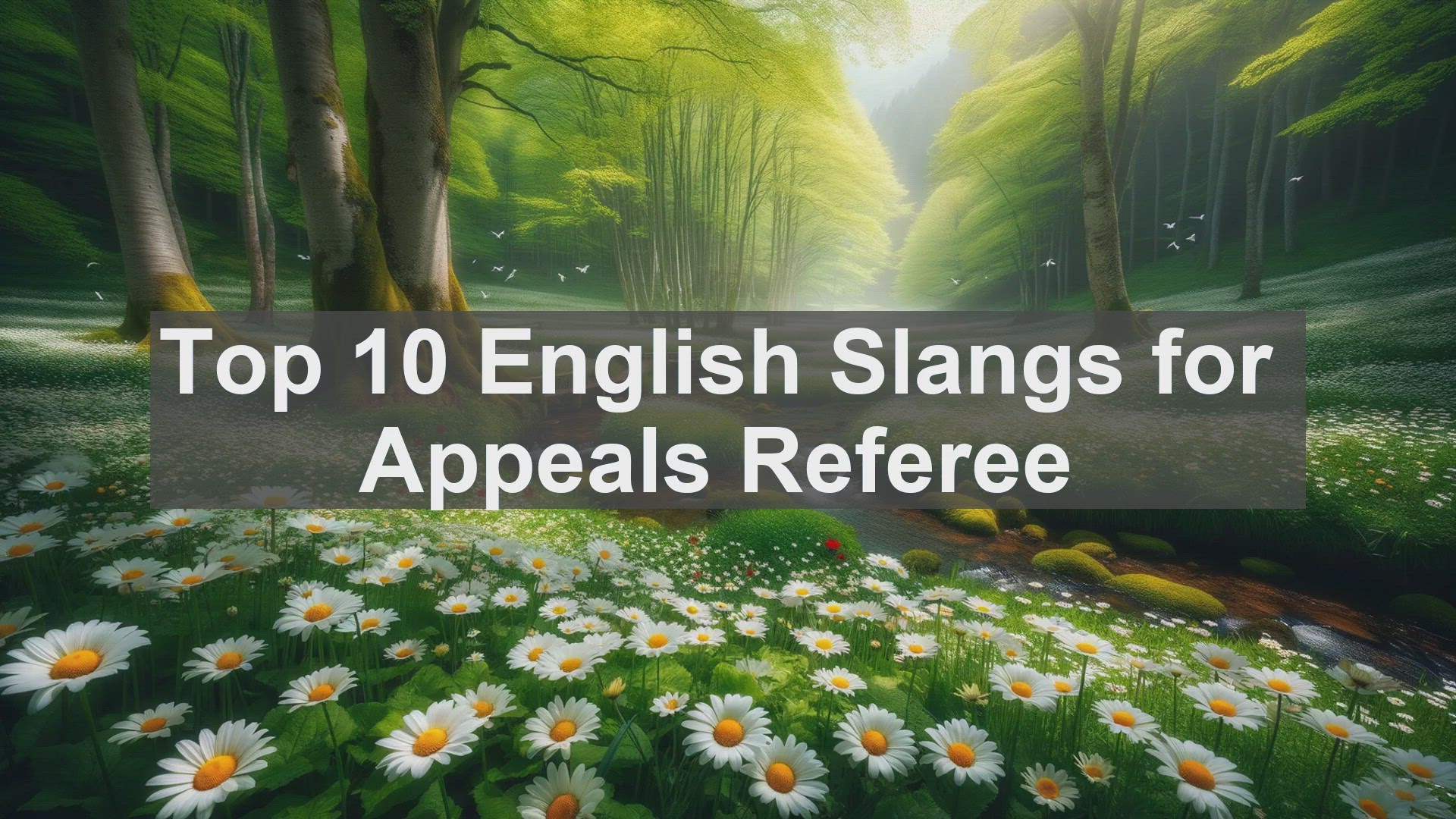 'Video thumbnail for Top 10 English Slangs for Appeals Referee'