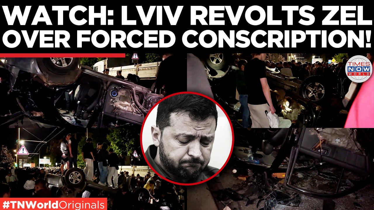Video thumbnail for LVIV ERUPTS: Furious Crowd Overturns Military Vehicle After Local Man's Detention | Times Now World