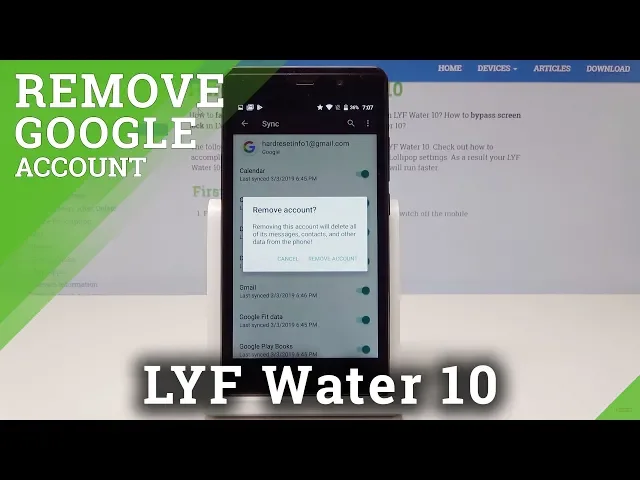 Video thumbnail for How to Remove Google Account in LYF Water 10 - Delete Google User