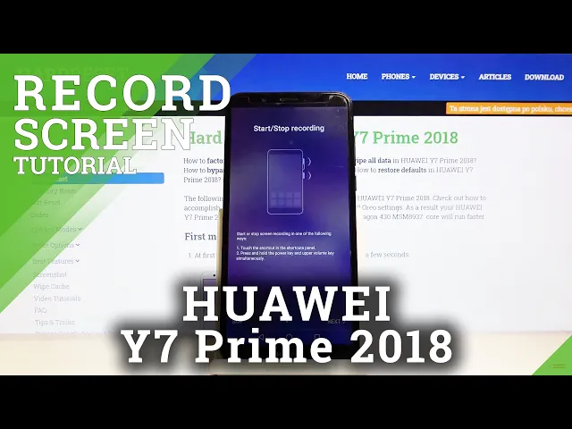 Video thumbnail for How to Record Screen in HUAWEI Y7 Prime 2018 – Save Screen Actions