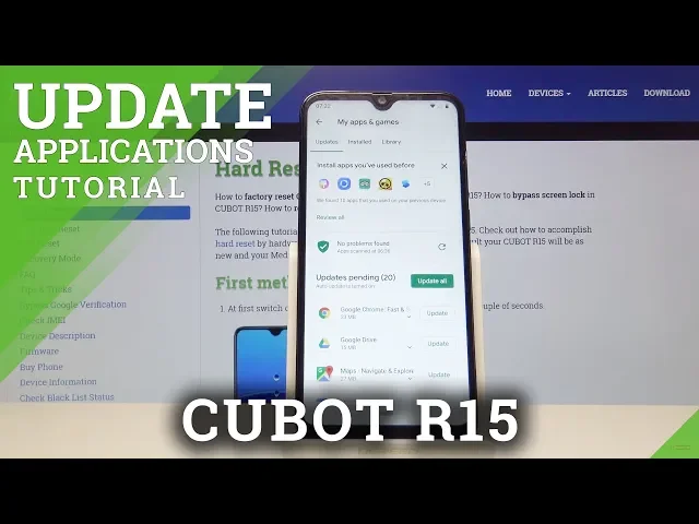 Video thumbnail for How to Update Apps in CUBOT R15 - Check for Updates