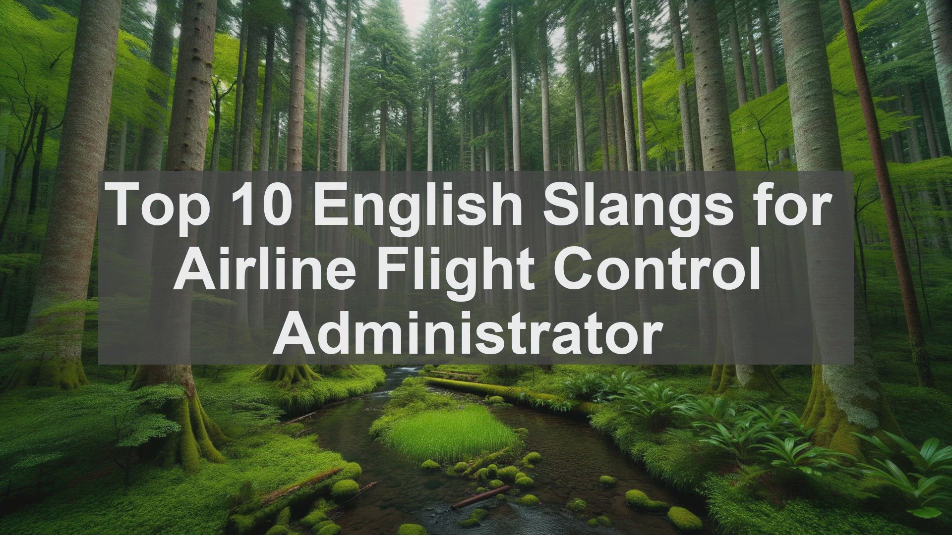 'Video thumbnail for Top 10 English Slangs for Airline Flight Control Administrator'