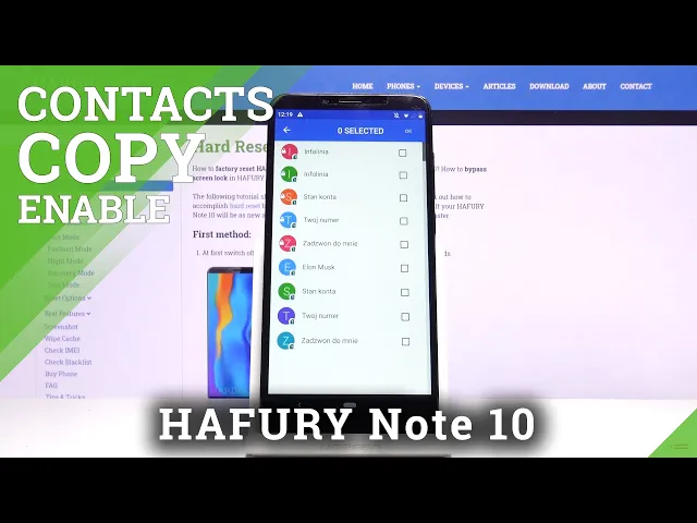 Video thumbnail for How to Copy Contacts in HAFURY Note 10 – Relocate Contact List