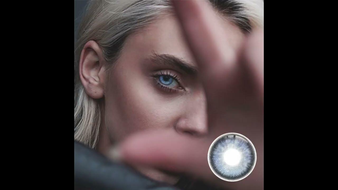 Video thumbnail for 1pcs FDA Certificate Eyes Beautiful Pupil Colorful Girl Cosplay Contact Lenses Blue