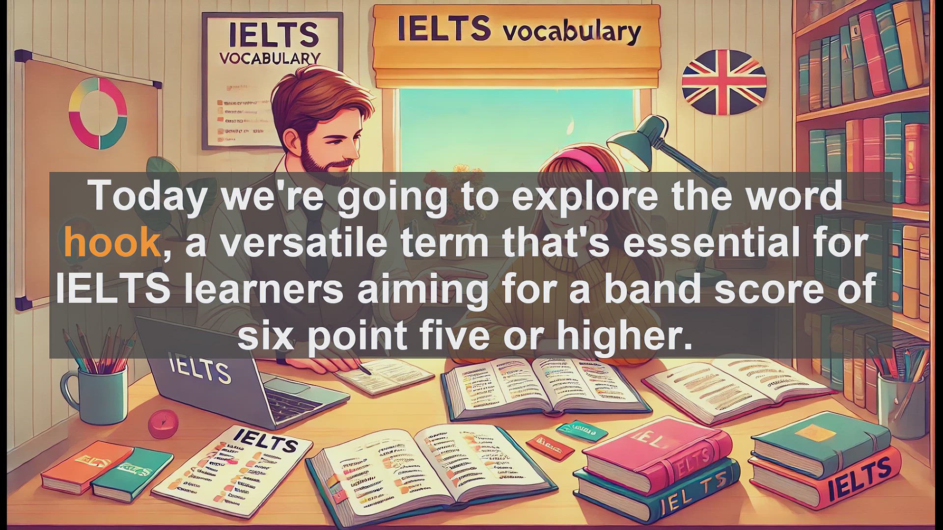 'Video thumbnail for 2500 Must Know IELTS 6.5 Vocabulary - Understanding the Word 'Hook': Essential IELTS Vocabulary'