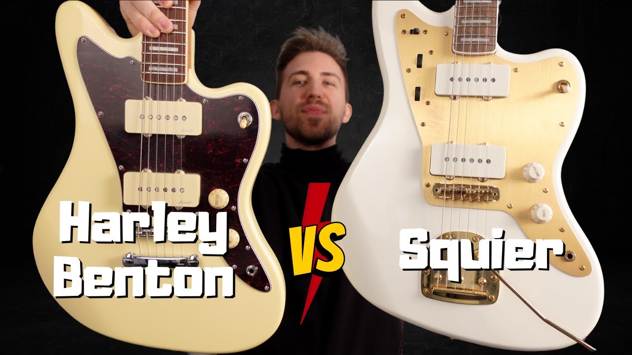 Video thumbnail for Harley Benton JA-60 vs Squier 40th Anniversary Jazzmaster (Review, Demo, Sound Comparison)