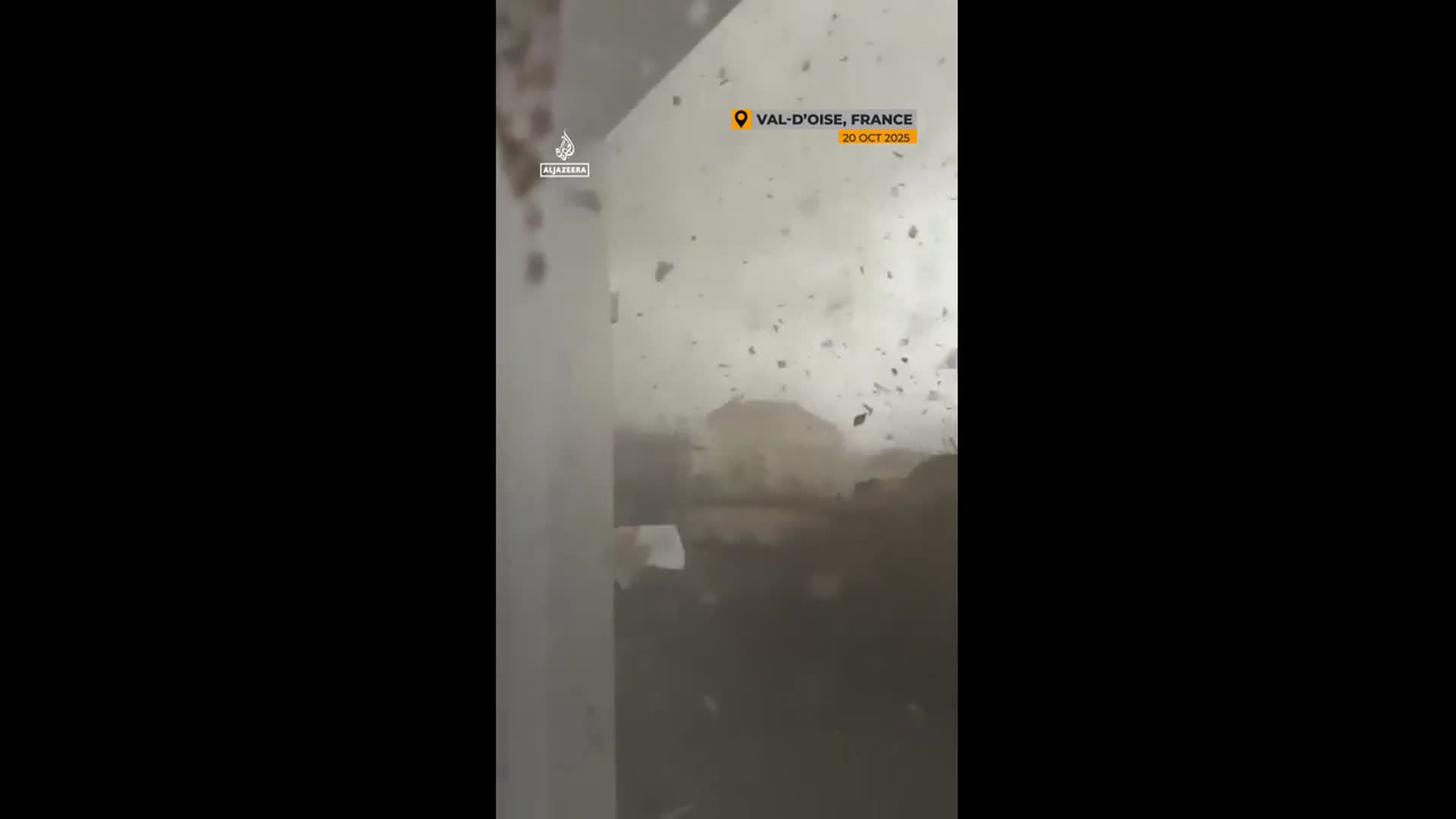 'Video thumbnail for Cranes topple during deadly tornado in northern France'