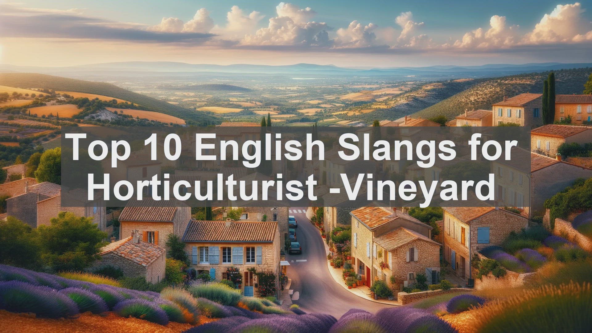 'Video thumbnail for Top 10 English Slangs for Horticulturist Vineyard'