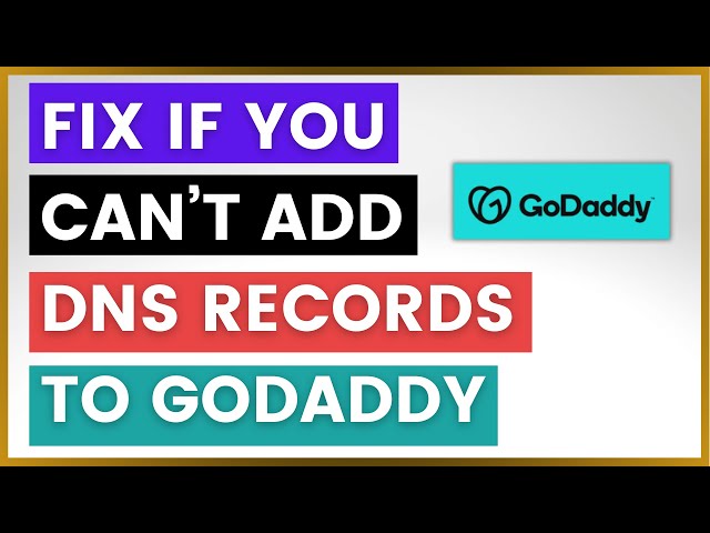 Video thumbnail for How To Fix If You Can't Add DNS Records To GoDaddy? [in 2025]