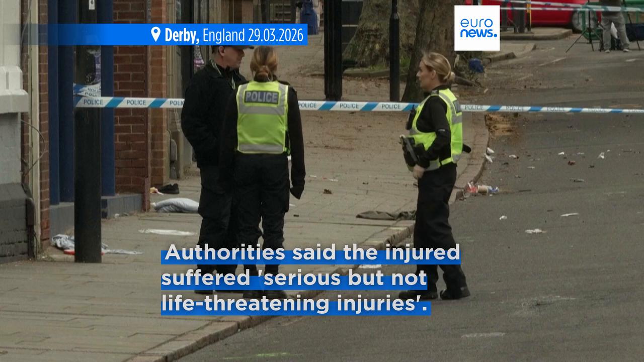 Video thumbnail for Man arrested after ramming car into crowd in Derby, leaving seven people injured