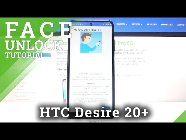 Video thumbnail for Face Unlock Function - HTC Desire 21 Pro and Security Options