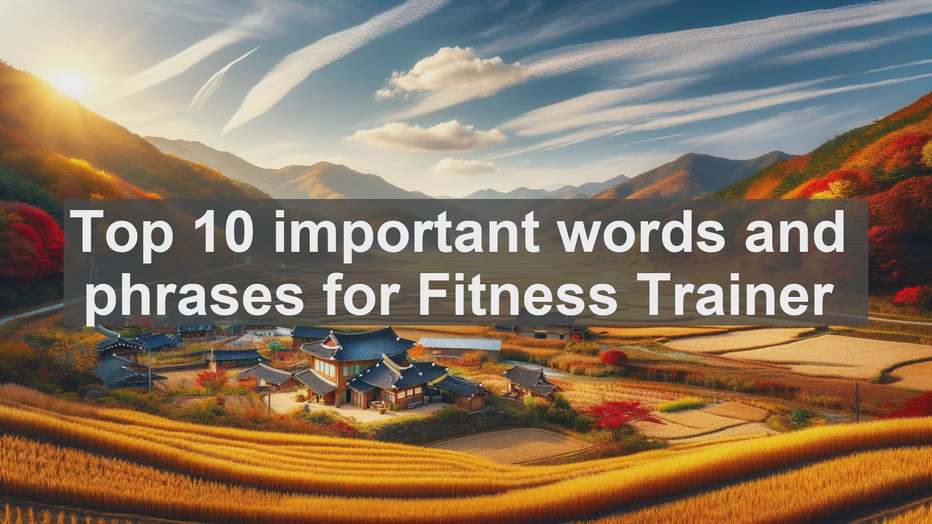 'Video thumbnail for Top 10 important words and phrases for Fitness Trainer'