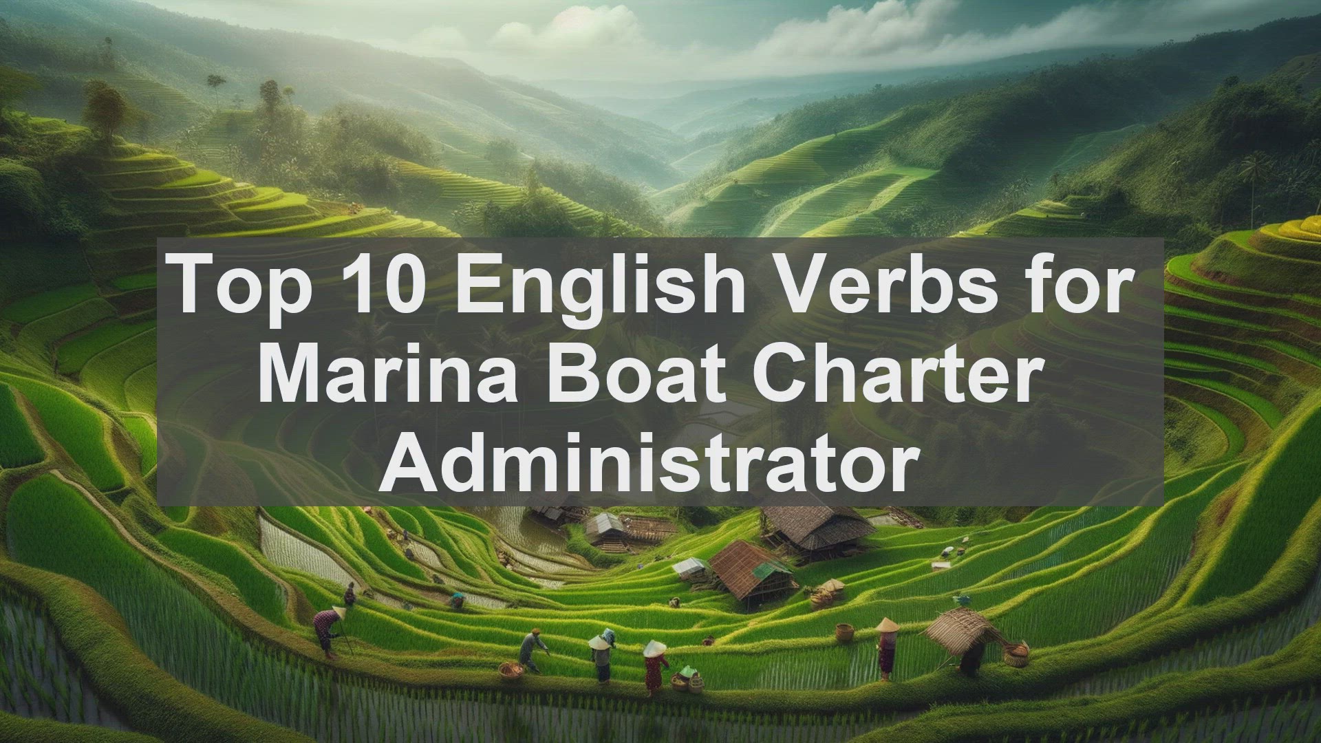 'Video thumbnail for Top 10 English Verbs for Marina Boat Charter Administrator'