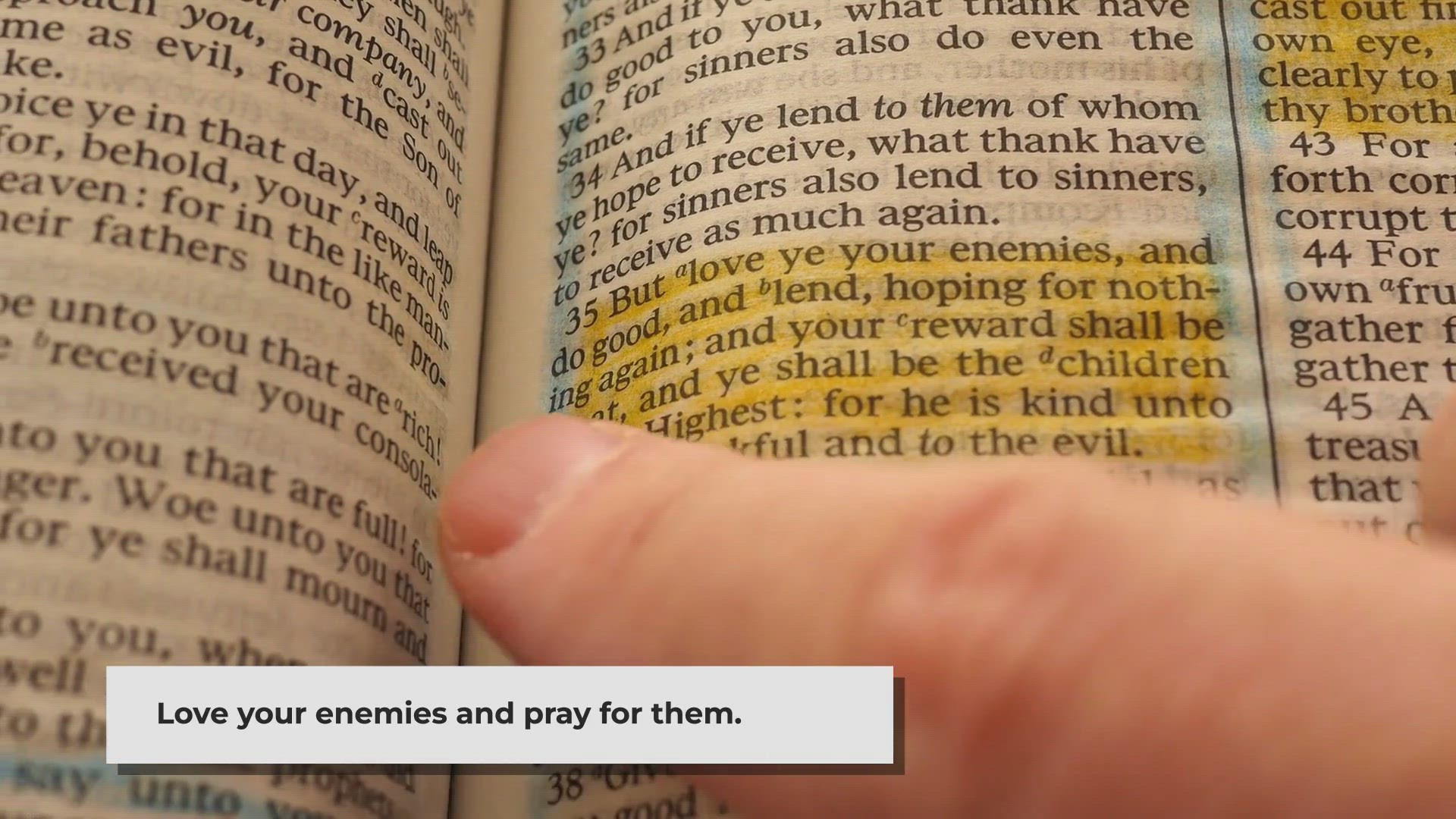 'Video thumbnail for The Gospel of Matthew - Love for Enemies | Matthew Chapter 5 : 43 - 48'