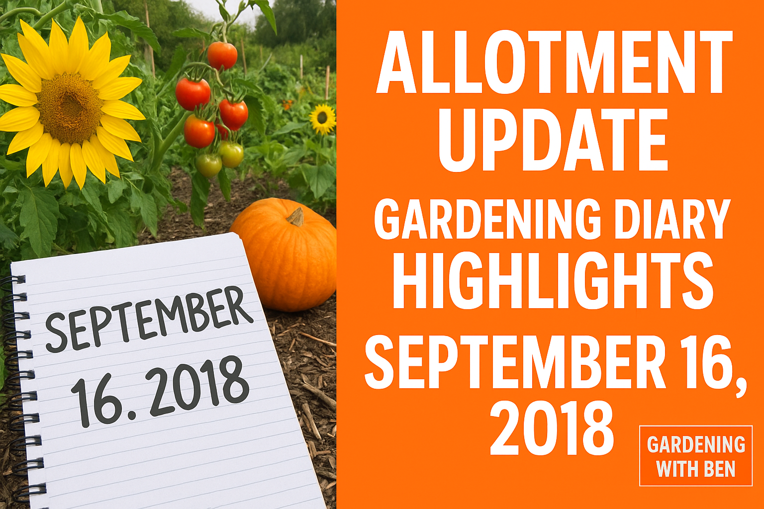 Video thumbnail for 🎥 ✅ September 16th Allotment Diary 🌻📅 | Key Gardening Highlights & Seasonal Progress 🌿✨