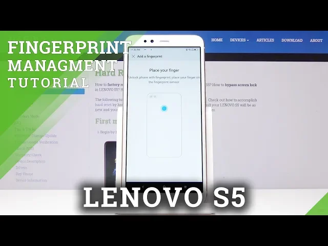 Video thumbnail for How to Set Up Fingerprint in LENOVO S5 - Add Screen Lock