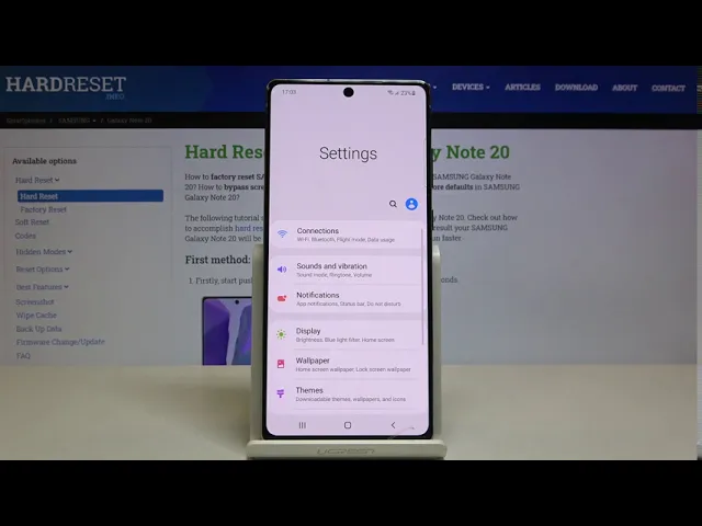 Video thumbnail for How to Enable Charging Sounds in SAMSUNG Galaxy Note 20 – Customize Sound Settings