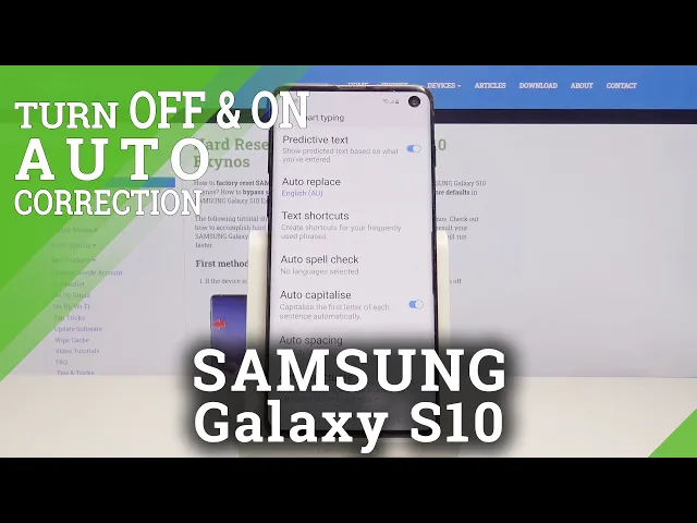 Video thumbnail for How to Enter Text Correction on Settings Samsung Galaxy S10 – Block Offensive Words