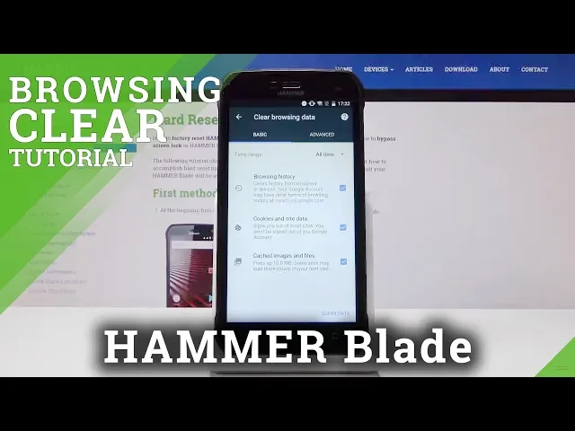 Video thumbnail for How to Clear Browsing Data on HAMMER Blade - Reset Browser History