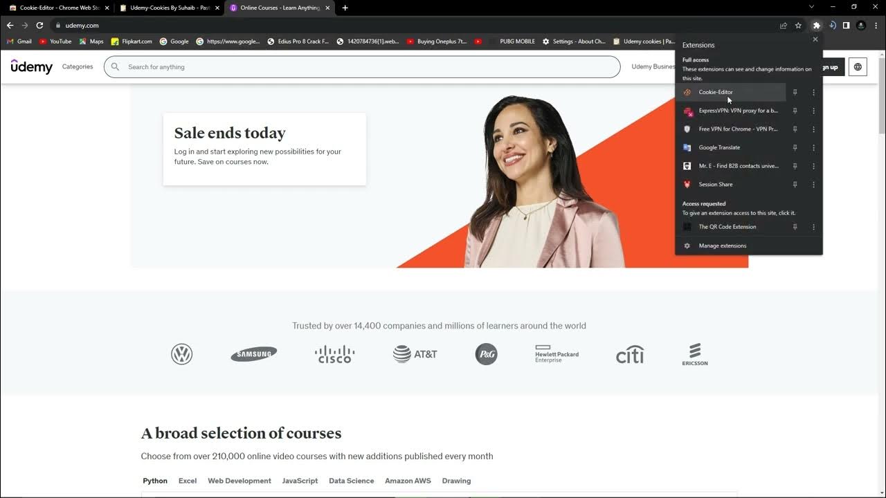 Video thumbnail for How to Use Udemy Cookies and access the premium (Educational Purpose)