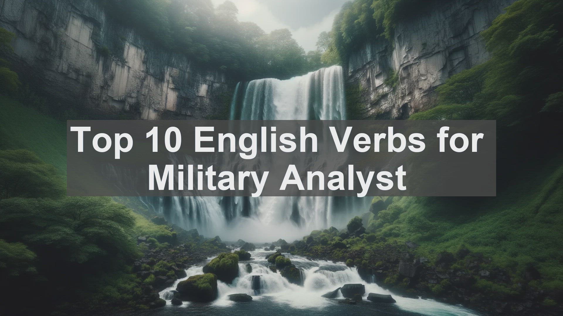 'Video thumbnail for Top 10 English Verbs for Military Analyst'