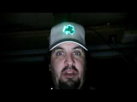 Video thumbnail for Showing off my new hat with a flashing shamrock.