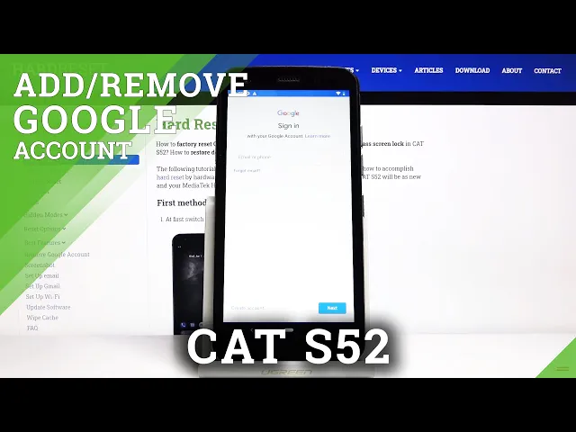 Video thumbnail for How to Manage Google Account in CAT S52 – Remove Google Account