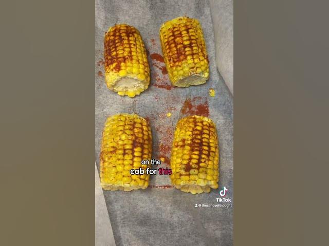 'Video thumbnail for The easiest oven roasted corn on the cob #sidedish'