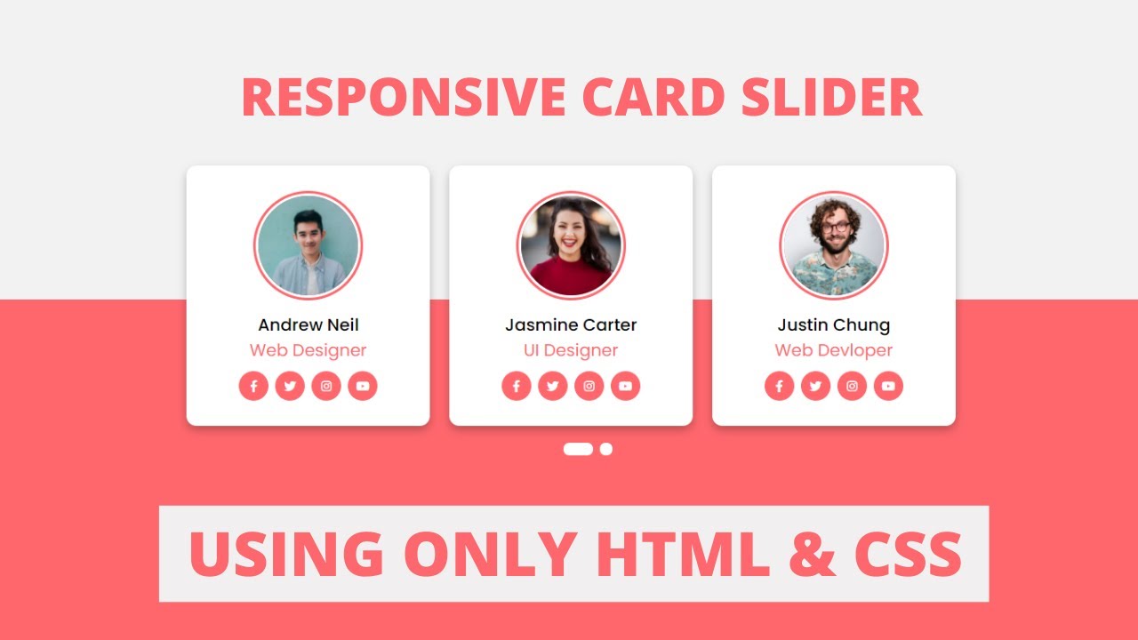 'Video thumbnail for How to Create Responsive Card Slider in only HTML & CSS'