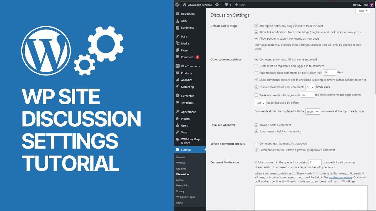 'Video thumbnail for Beginners Guide To WordPress Discussion Settings - WP Comments Options Edit & Customize 💬'