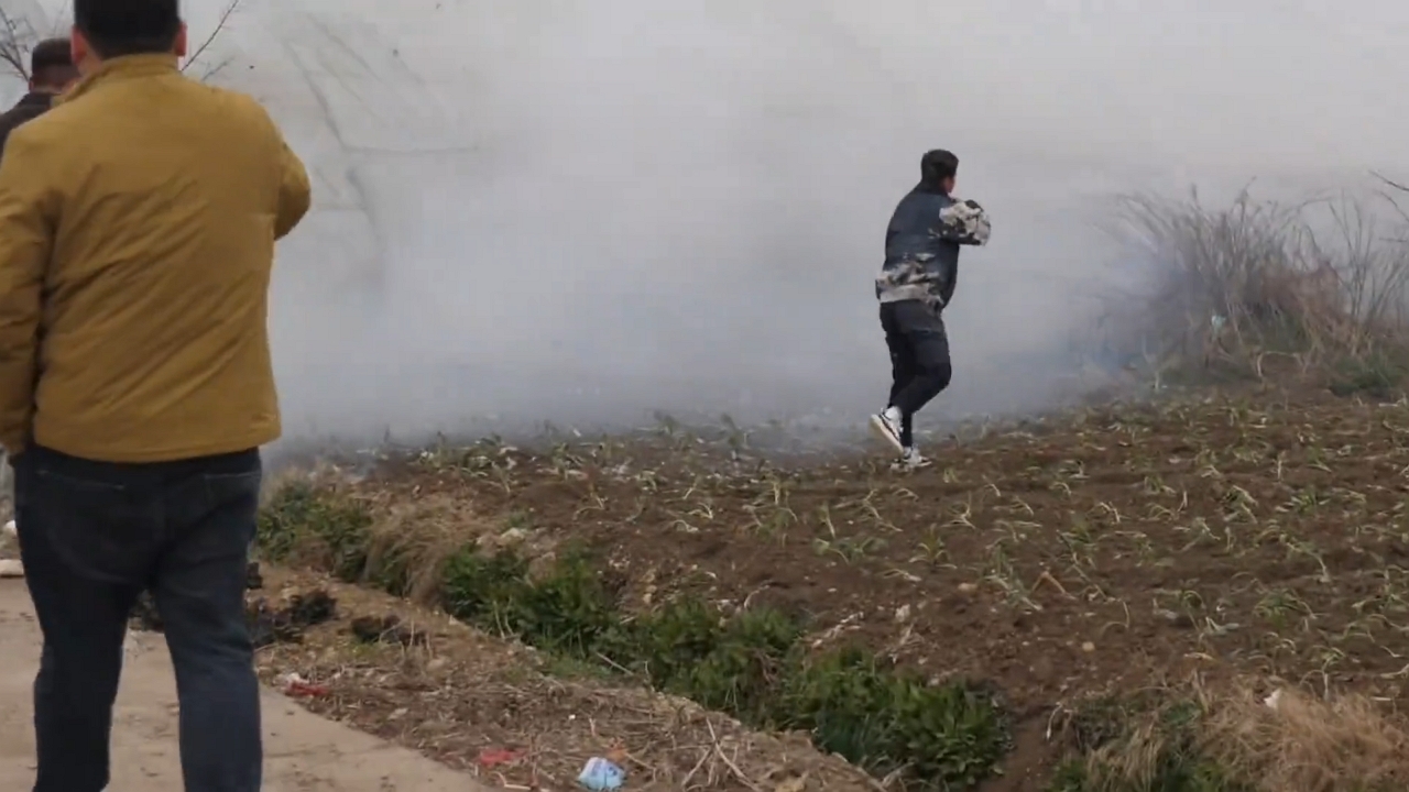 Video thumbnail for Firecracker Fails: Man's Jacket Takes a Hit in Shandong