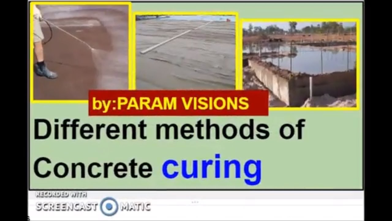 'Video thumbnail for Different methods of concrete curing/Types of concrete curing/Curing of concrete'